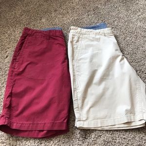 2pack Men’s 1901 Khaki/Red Shorts - Size 34